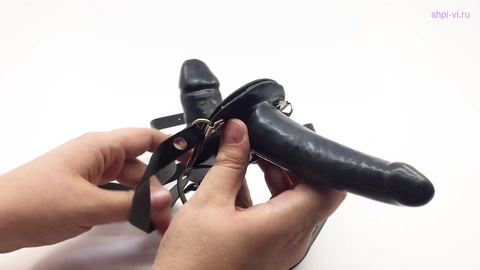 Страпон с вагинальной стимуляцией Pipedream Double Penetrix Strap On, черный 3925-02 PD - PipeDream - Страпоны с дополнительной стимуляцией - Купить