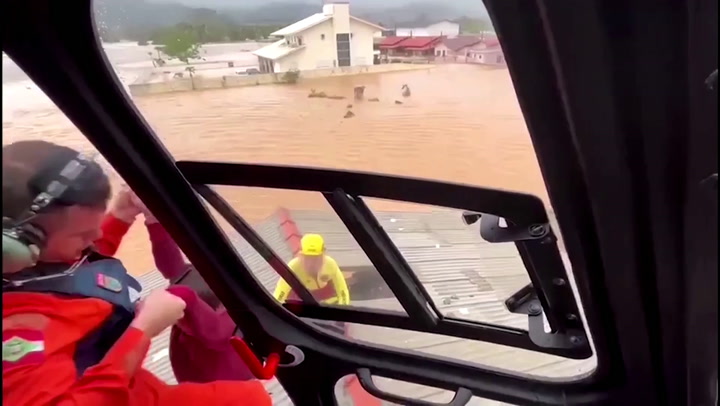 National Post | Aerial Footage Shows Rooftop Rescues Amid Brazil Floods